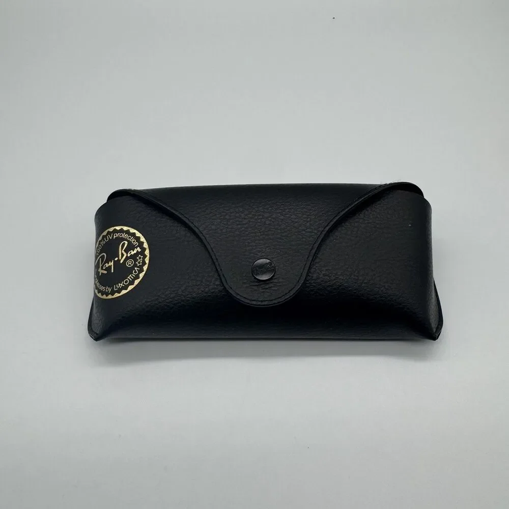Genuine Ray-Ban Black Soft Leather Eyewear Case Replacement Holder Luxottica